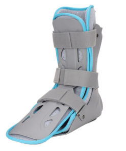 Left Ankle Support Brace with Adjustable Compression, PVC, for Fracture Recovery