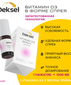 Vitamin D3 1000 IU Spray - Deksel: Superior Absorption