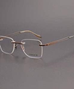 Vintage Titanium Men's Rimless Business Glasses (Blue Light Blocking)