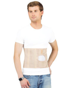Post-Surgery Ostomy Support Belt BP-125 (Beige, XL)