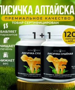 Altai Organic Dried Chanterelle Mushrooms: Parasite Cleanse (120 Capsules)
