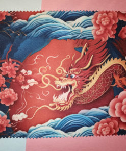 Dragon Eyeglass Cleaning Cloth, Red
