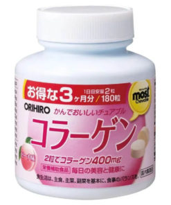 Orihiro Peach Collagen Gummies - 180 Tablets (Japan)