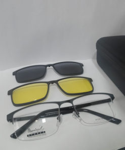 Santarelli Half-Rim Polarized Sunglasses with Interchangeable Lenses