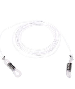 Clear Colorful Silicone Eyeglass Strap - White
