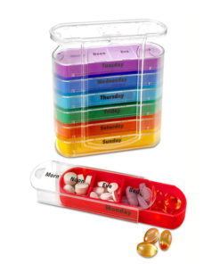 7-Day Pill Organizer: Portable Weekly Pill Case