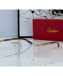 Cartier CT0490O Wooden Rimless Eyeglasses Frames