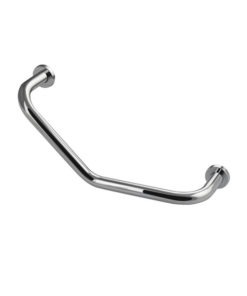 Curved Bathroom Grab Bar - Chrome Handrail (Potato)