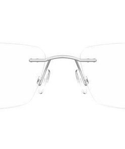 Men's Grey Metal Rectangle Eyeglass Frames 7Th Street 7A 077 010