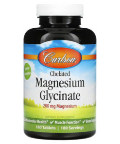 Carlson Magnesium Glycinate Supplement - 200mg, 180 Tablets