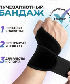 Black Wrist Support Brace