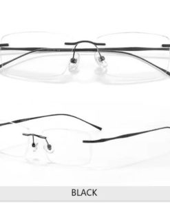 Titanium Rimless Blue Light Blocking Glasses: Luxury Brand