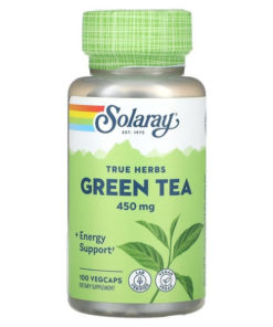 Solaray Green Tea Extract 450mg 100 Capsules: Antioxidant & Mental Fatigue Support