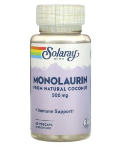 Solaray Monolaurin 500mg (60 Capsules): Natural Immune Support & Antiviral