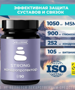 WellDone Joint Support: High-Dosage Glucosamine, Chondroitin, MSM - 90 Capsules
