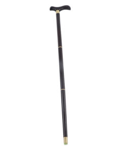 Ergonomic 3-Section African Blackwood Walking Cane with Carrying Case for Seniors