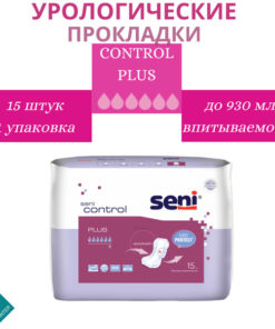 Seni Control Plus Women's Urinary Incontinence Pads (Super Absorbent) - 15 Count