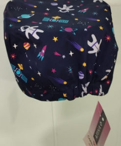 Medical Caps: Astronaut Print Stretch A929 (Sizes 60-62)
