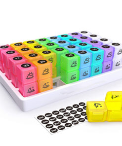 31-Day Pill Organizer with 32 Compartments
