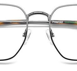 Polaroid PLD D485 KJ1 Grey Metal Square Men's Eyeglass Frames