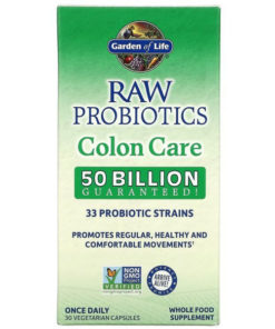 Garden of Life RAW Probiotics for Gut Health: 30 Capsules