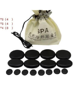 16-Piece Heated Stone Massage Set with Carrying Case