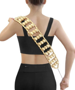 Wooden Back & Neck Massager with Needle Roller