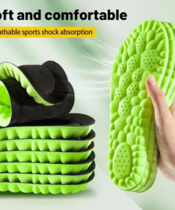 Breathable Orthotic Sport Insoles with Shock Absorption (Green/Black)