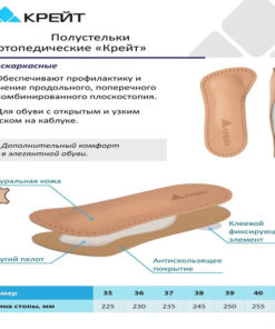 Orthotic Insoles KREIT SK-161 (Size 39/18.5cm)