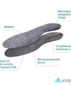 Wool Felt Orthotic Insoles SK-104 - Size 44 (Men's 11/Women's 10.5) - Winter
