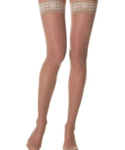 Sheer Beige Compression Stockings - 20-30 mmHg, 1 Pair