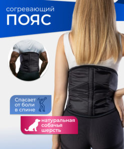 XL Dog Hair Heating & Therapeutic Lumbar Support Belt (58-60 cm)