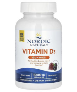 Nordic Naturals Vitamin D3 Gummies: 1000 IU Berry Flavor, 120 Count