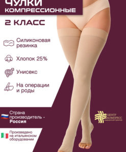 Compression Socks, Cream, 20-30 mmHg: Center Compress 2