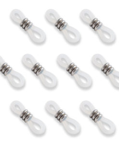 Stainless Steel Eyeglass Holders (20.5x6mm, Clear, 10pcs)