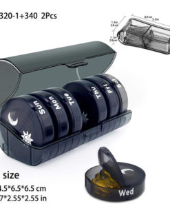 7-Day Pill Organizer with Large Compartments & Dustproof Case