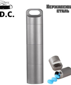 Portable Stainless Steel Pill Case: Waterproof & Travel-Ready