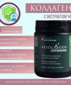 Marine Collagen Types 1 & 2 with Chaga Extract: Immune Support & Adaptogen - AKSOLAGEN