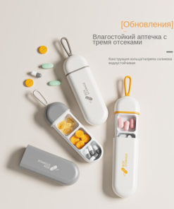 Portable Pill Organizer: Travel Pill Case with Multi-Function Dispenser