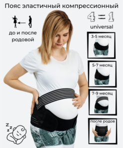 4-in-1 Maternity & Postpartum Support Belt - Black XXL