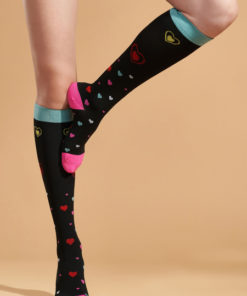 Compression Socks - Black & Pink - Red Heat Brand