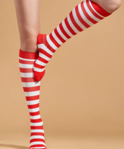 Compression Socks Red Heat: Red & White (1 Pair)