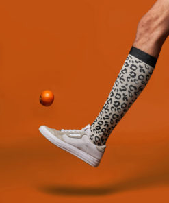 Compression Socks: Black & Cream, 1 Pair