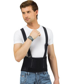 Black Corset Waist Cincher with Straps - Size M