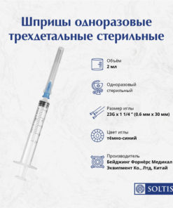 Sterile 2ml Disposable Syringes (100 Pack)