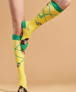 Compression Socks: Yellow & Green, Red Heat (1 Pair)