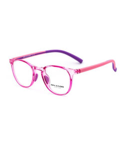 CALANDO 51602 C4 Pink Crystal/Violet Medical Eyeglass Frames