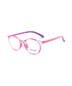 CALANDO 51632 C4 Pink Crystal/Violet Medical Eyeglass Frames