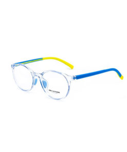 CALANDO 51632 C6 Eyeglass Frames: Crystal/Blue Yellow