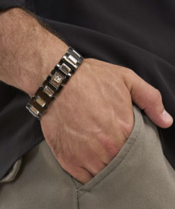 Luxorium Omega Black Magnetic Bracelet for Men: Blood Pressure Support & Health